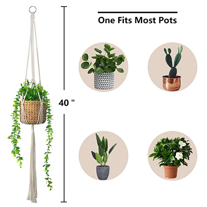 Plant Hanger - Indoor Outdoor Hanging Planter Basket Flower Pot Holder