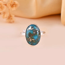 Load image into Gallery viewer, Firoza (Turquoise) Ring - Free Size
