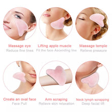 Load image into Gallery viewer, Rose Quartz Facial Roller &amp; Gua Sha Sculpting Tool Set
