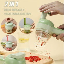 Load image into Gallery viewer, 4 In 1 Portable Handheld Electric Vegetable Cutter Set
