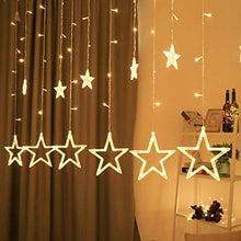 Load image into Gallery viewer, Star Curtain String Lights with Flashing Modes Decoration
