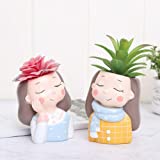 Girl Shape Resin Planter
