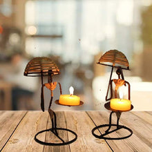 Load image into Gallery viewer, 9 Inches Tall Big Tribal Umbrella Candle Holder (Set of 2)
