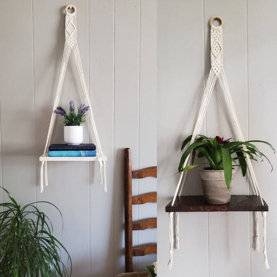 Macrame Elegant Wall Hanging Shelf