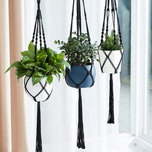 Load image into Gallery viewer, Plant Hanger 3pcs Black Indoor Hanging Planter Basket Flower Pot Holder
