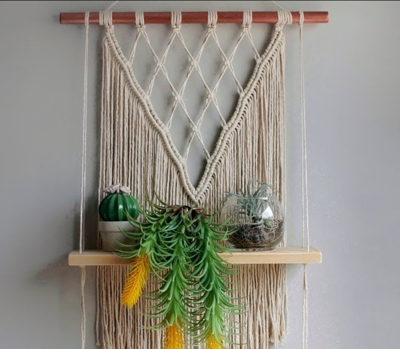 Macrame Classy Wall Hanging Shelf