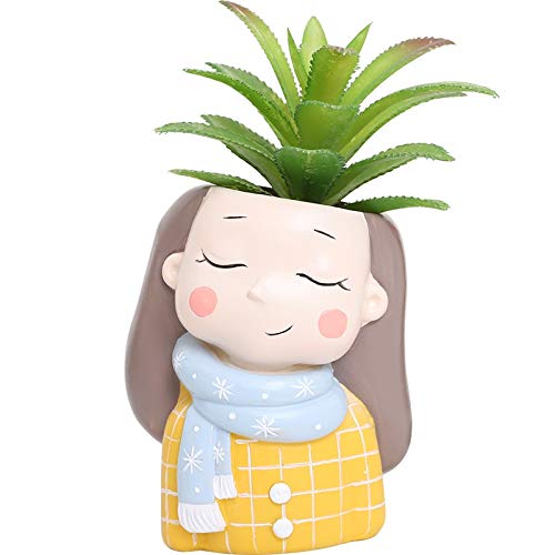 Girl Shape Resin Planter